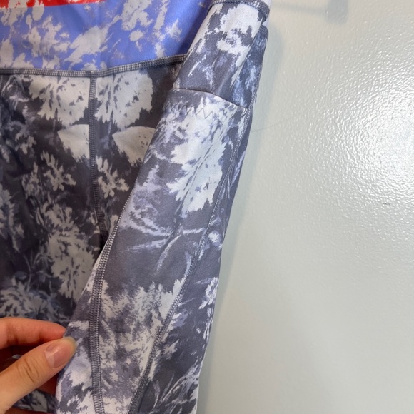 Free People Movement High-Rise Ankle Printed Wave Rider Cutouts Back Leggings - Picture 5 of 9